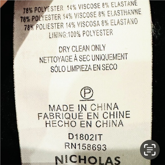 👠🥂 NICHOLAS Black Tie Formal Holiday Gown New Year’s Front Slit Dress, Sz 14 - Picture 6 of 10